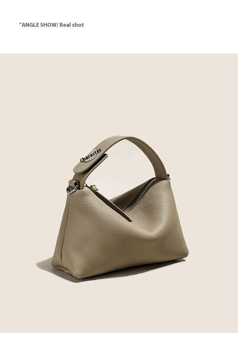 Genuine Leather Portable Shoulder Bag Fashion Casual Messenger Tote Bag