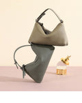Genuine Leather Portable Shoulder Bag Fashion Casual Messenger Tote Bag