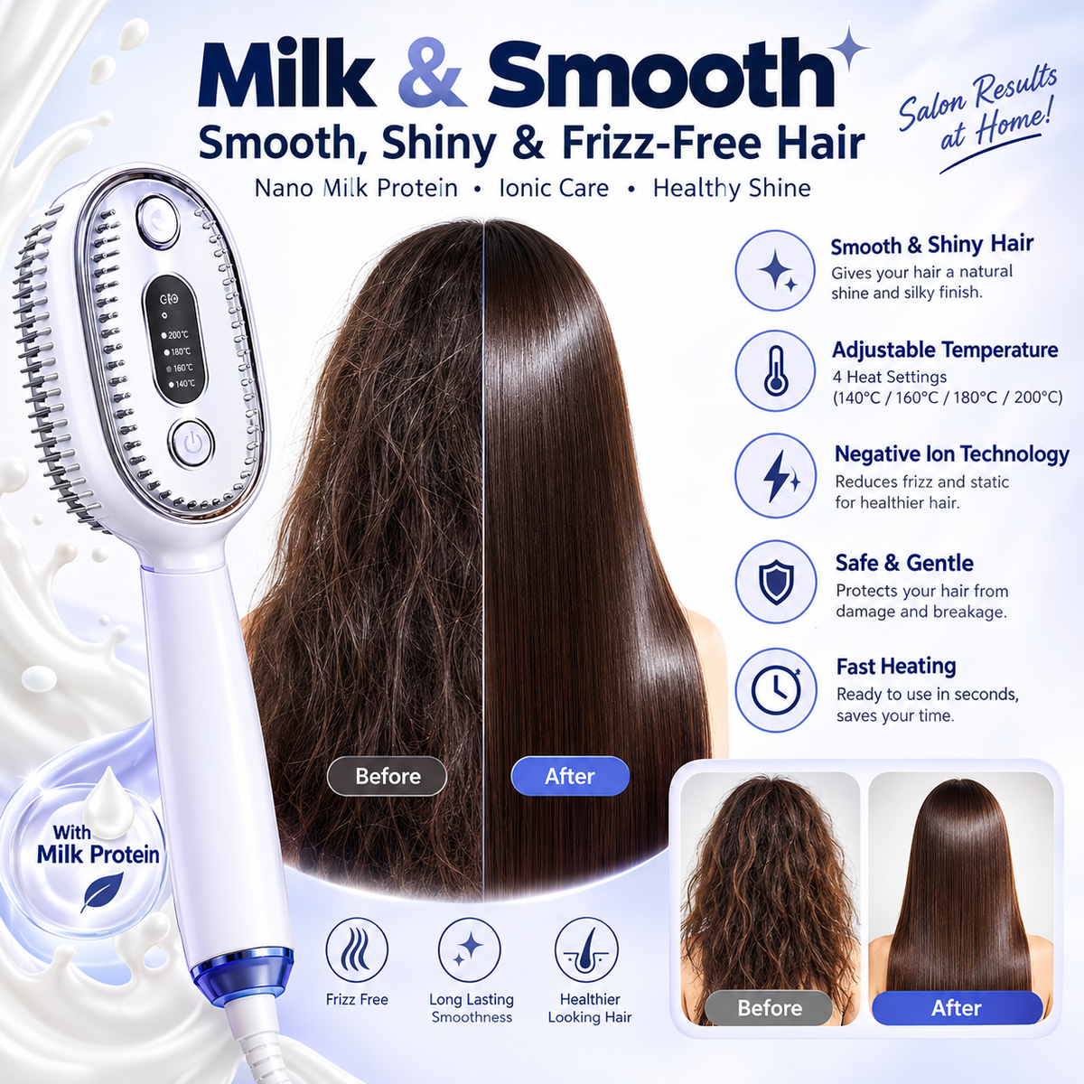 Electric Spray Retractable Air Cushion Comb